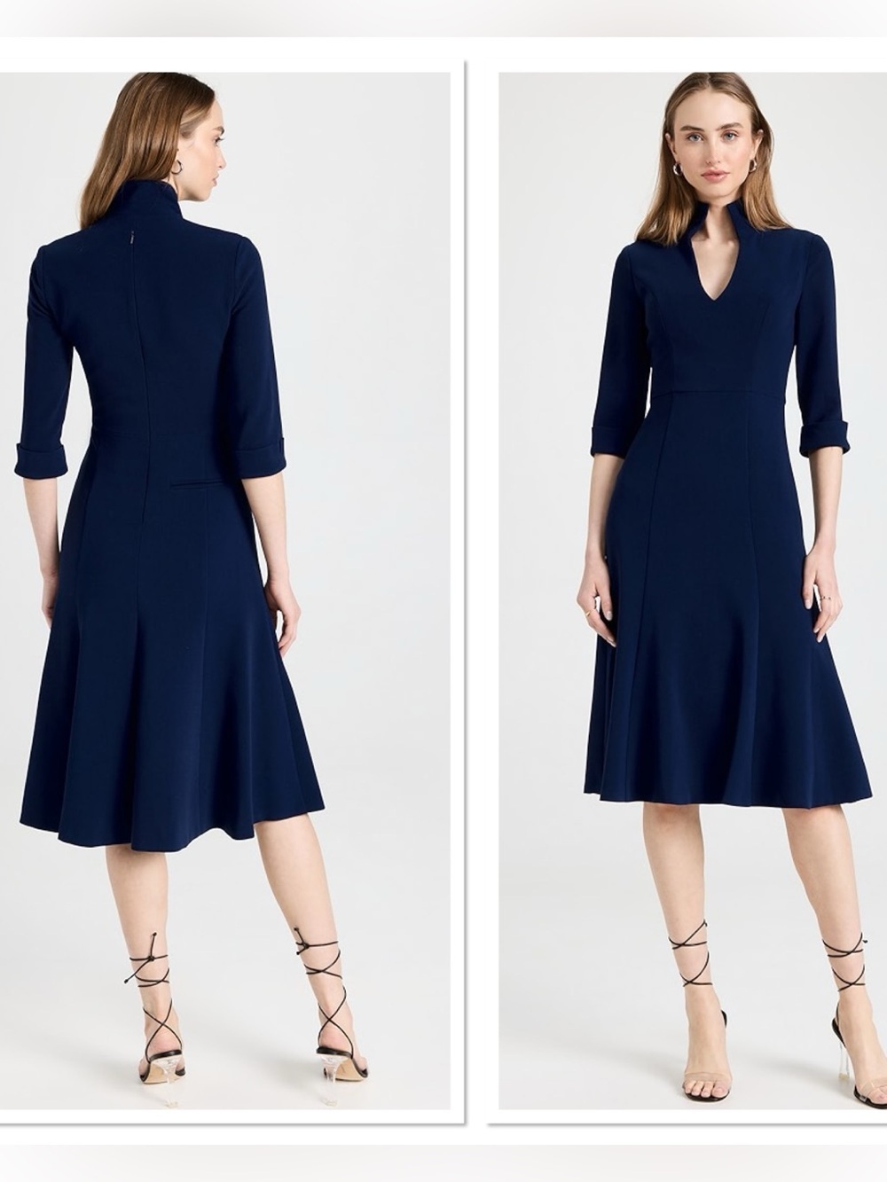 Black‎ Halo Kensington Fit & Flare Dress Pacific Blue 12 NWT Minimalist Modern